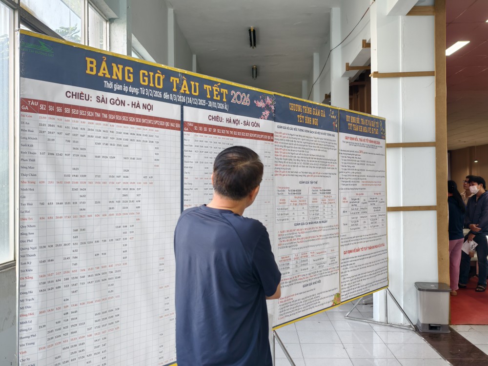Hành khách nên kiểm tra nhiều chuyến tàu và loại chỗ để có thêm lựa chọn trong dịp Tết