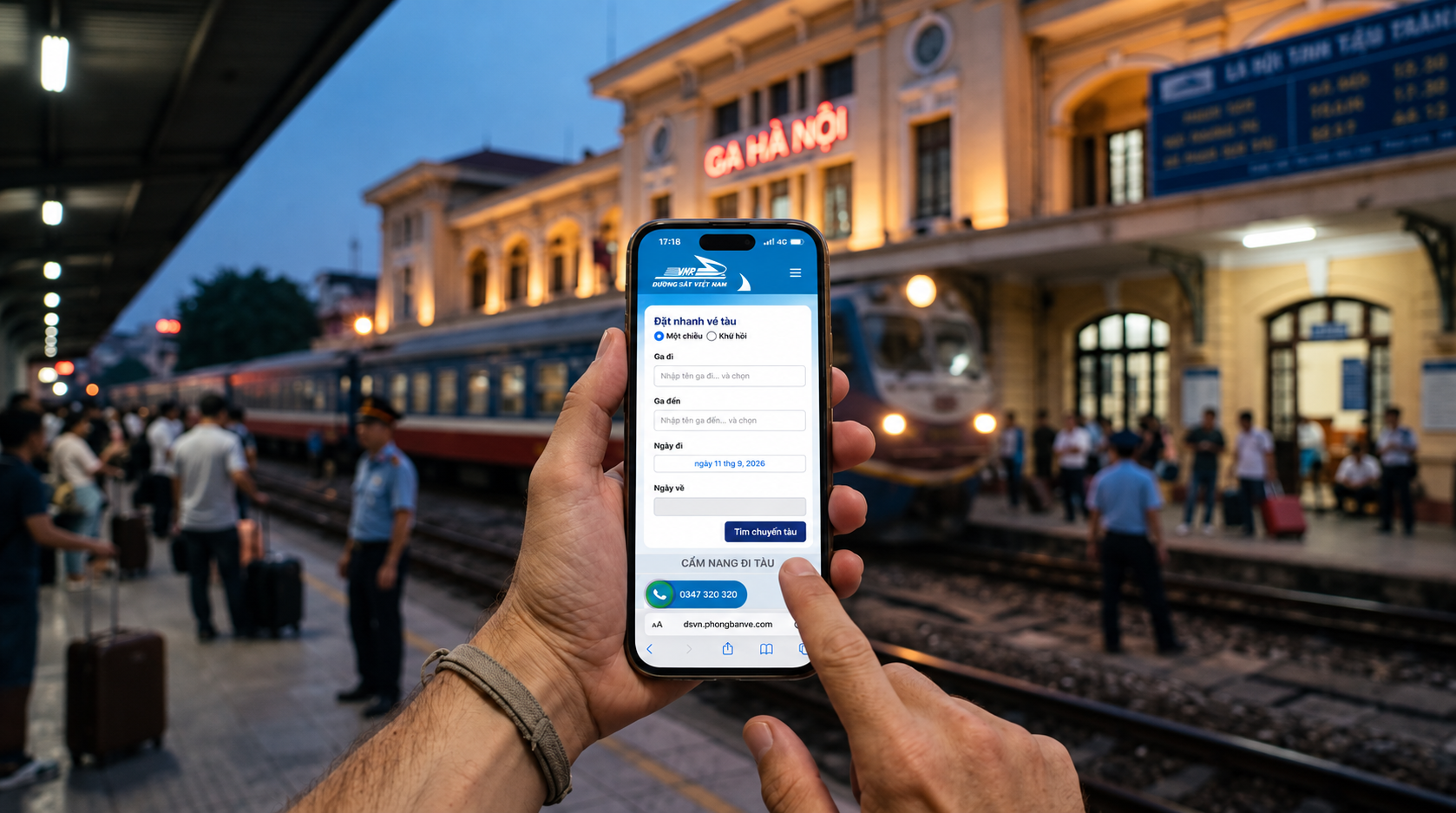 Hành khách nên kiểm tra mác tàu, ngày chạy, ga đi, ga đến và giờ tàu trước khi lựa chọn chuyến